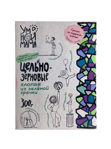 Гречка Умная мама Хлопья цельно-зерновые из зеленой гречки, 300 ...