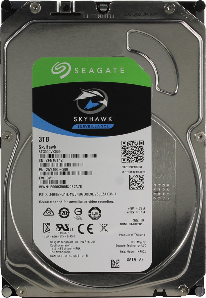 3 ТБ Внутренний жесткий диск Seagate SkyHawk AI (ST3000VX009) - купить ...