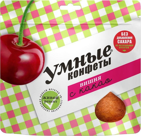 Конфеты Malibu Умные конфеты "Вишня с какао", 160 г - купить с ...