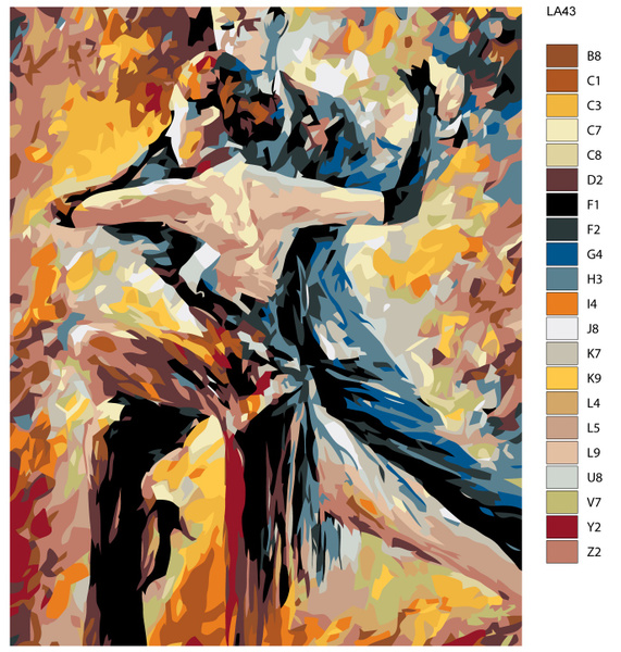 Картина по номерам, 40 x 50, LA43, "Живопись по номерам", набор для ...