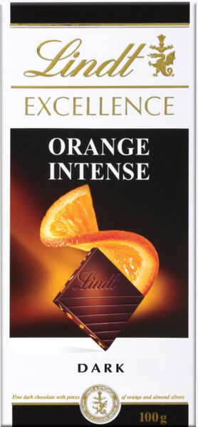 Шоколад Lindt Excellence с кусочками апельсина и миндаля, 100 г ...