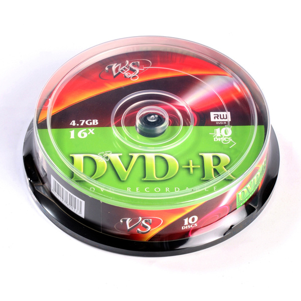 Диск DVD+R VS 4,7 GB 16x Cake box 10 шт - купить с доставкой по ...