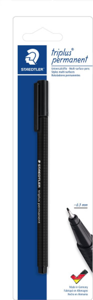 Ручка перманентная Staedtler Triplus Permanent, 0,3 мм, цвет чернил ...