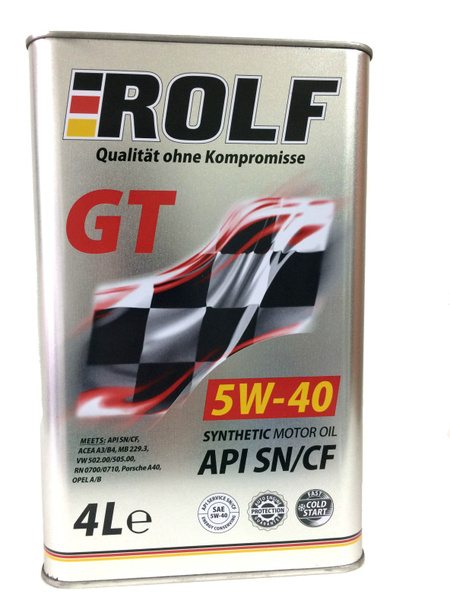 Масло моторное ROLF GT 5W-40 Синтетическое -  в е .