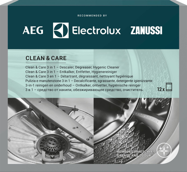 Чистящее средство Electrolux Clean&Care 3 в 1, M3GCP400, 12 пакетиков ...