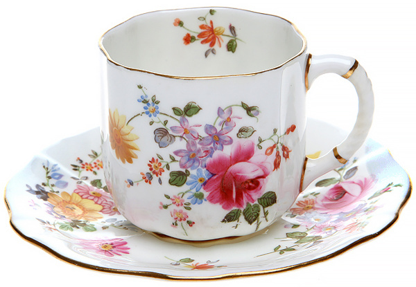 Кофейная пара "Букеты Дерби". Фарфор, винтаж, Royal Crown Derby ...