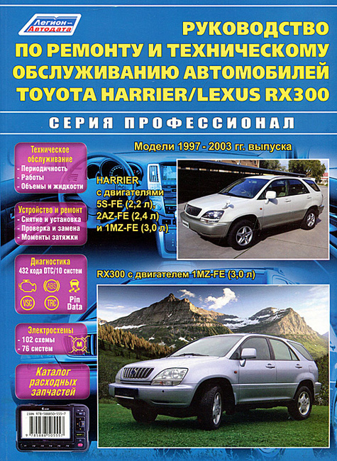 Руководства по эксплуатации toyota harrier 19972003