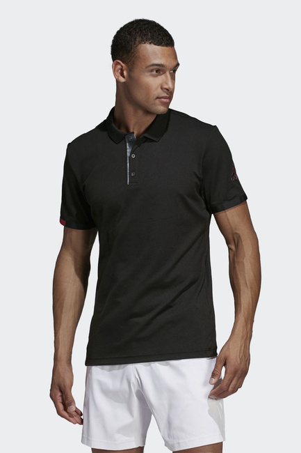Поло мужское Adidas Mcode Polo, цвет: черный. DT4407. Размер M (48/50)