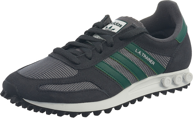 Кроссовки мужские Adidas La Trainer, цвет: темно-серый, зеленый. B37830.  Размер 11 (44,5)