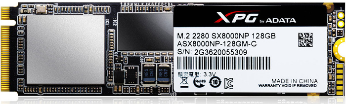 128 ГБ Внутренний SSD диск ADATA ADATA XPG SX8000 128GB SSD-накопитель (ASX8000NP-128GM-C) (ASX8000NP-128GM-C) #1