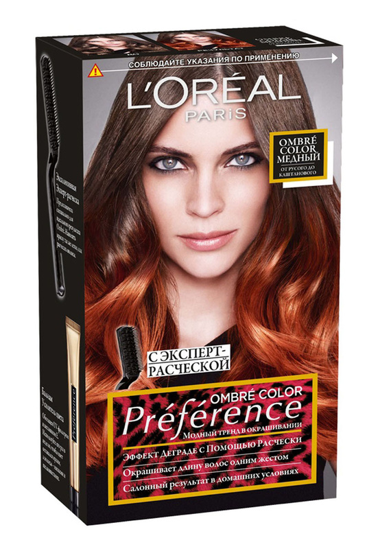 L'oreal paris краска для волос preference color ombres 7 4 красный