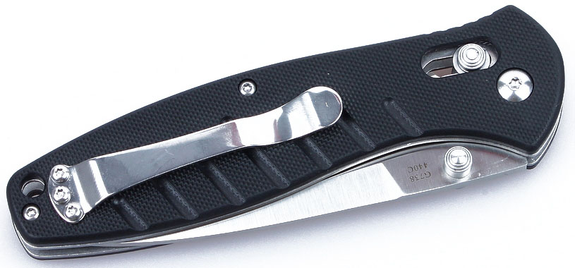 фото Нож туристический "Ganzo", цвет: черный, стальной, длина лезвия 8,9 см. G738