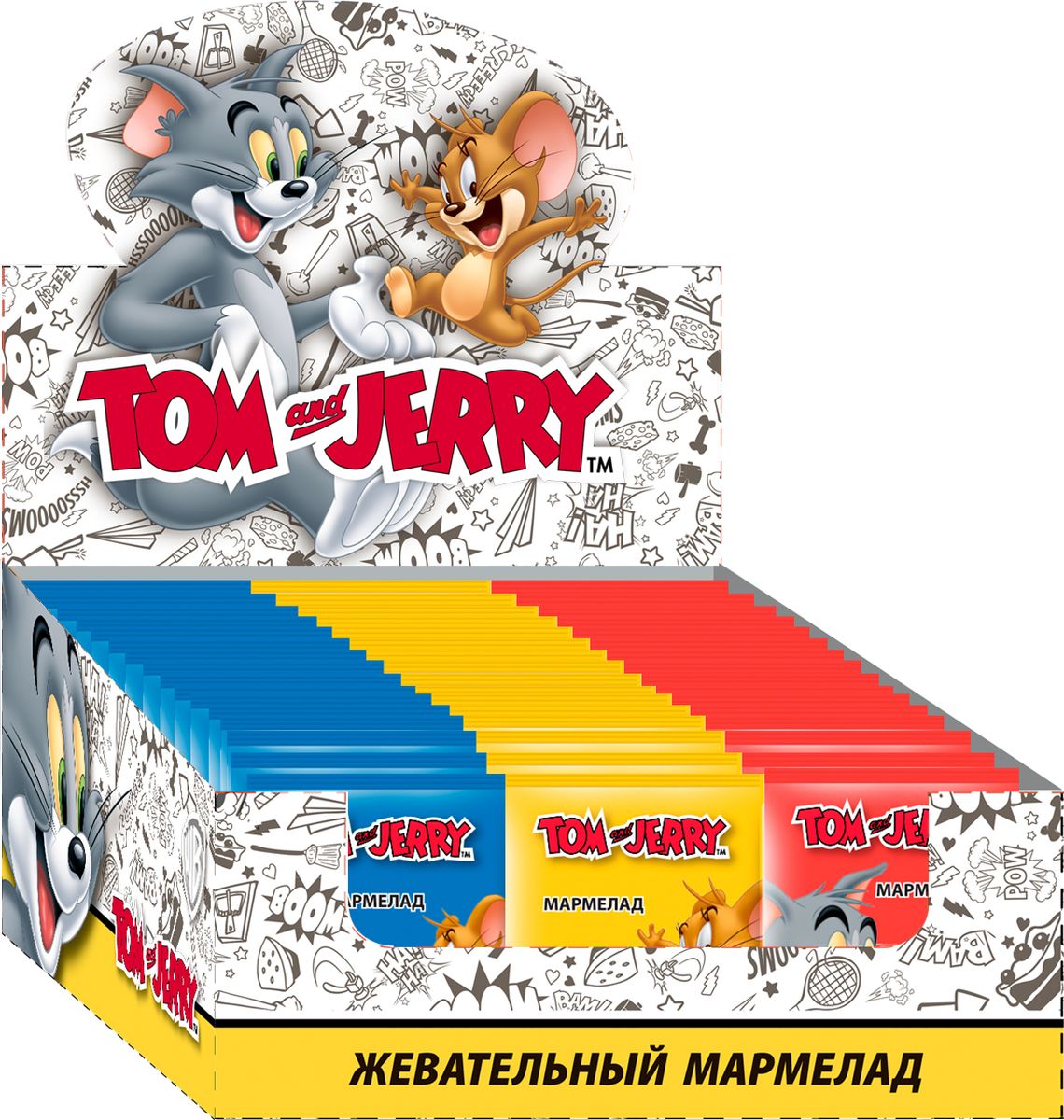 фото Жевательный мармелад Tom and Jerry Микс вкусов, 48 шт по 10 г