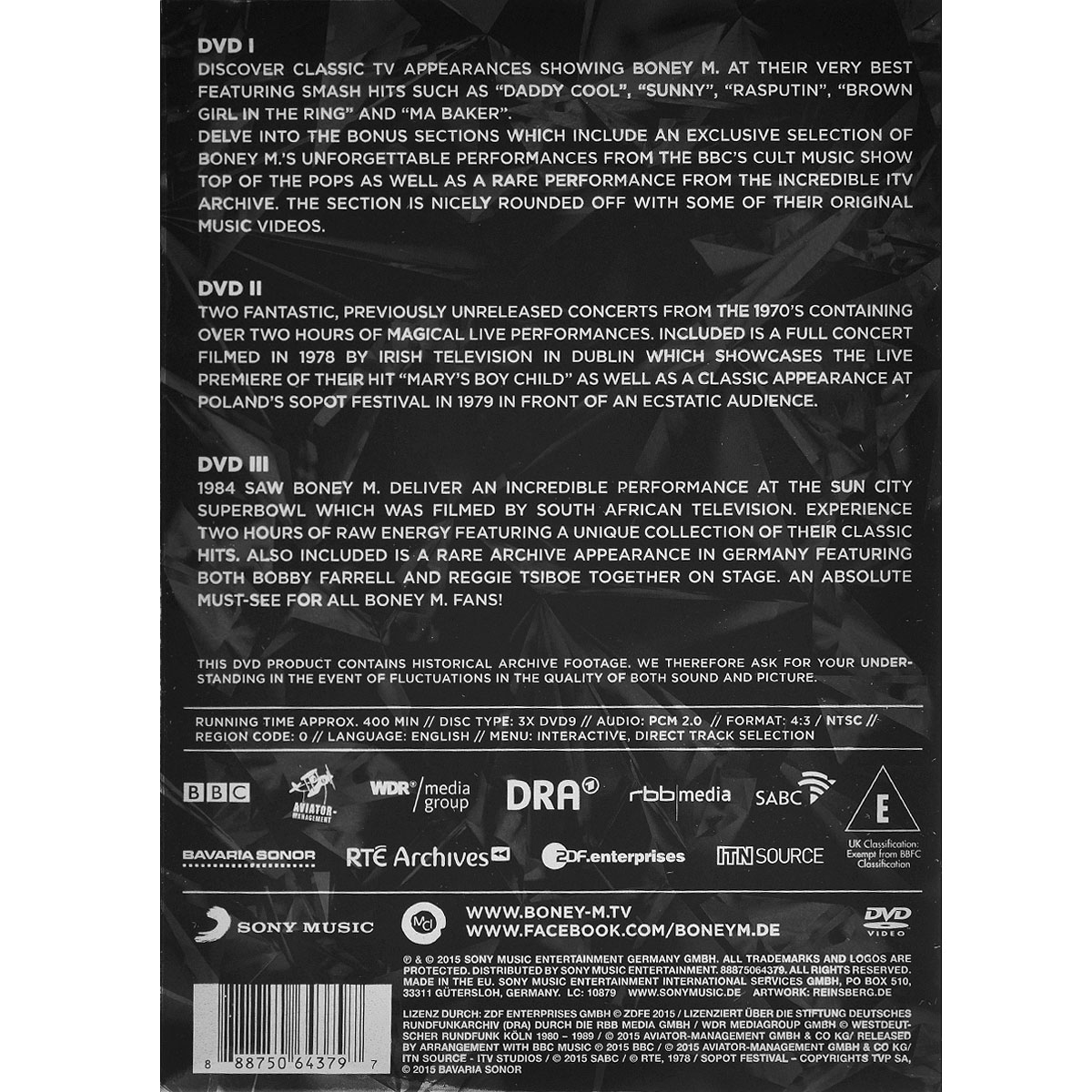 Boney M.: Diamonds (3 DVD)