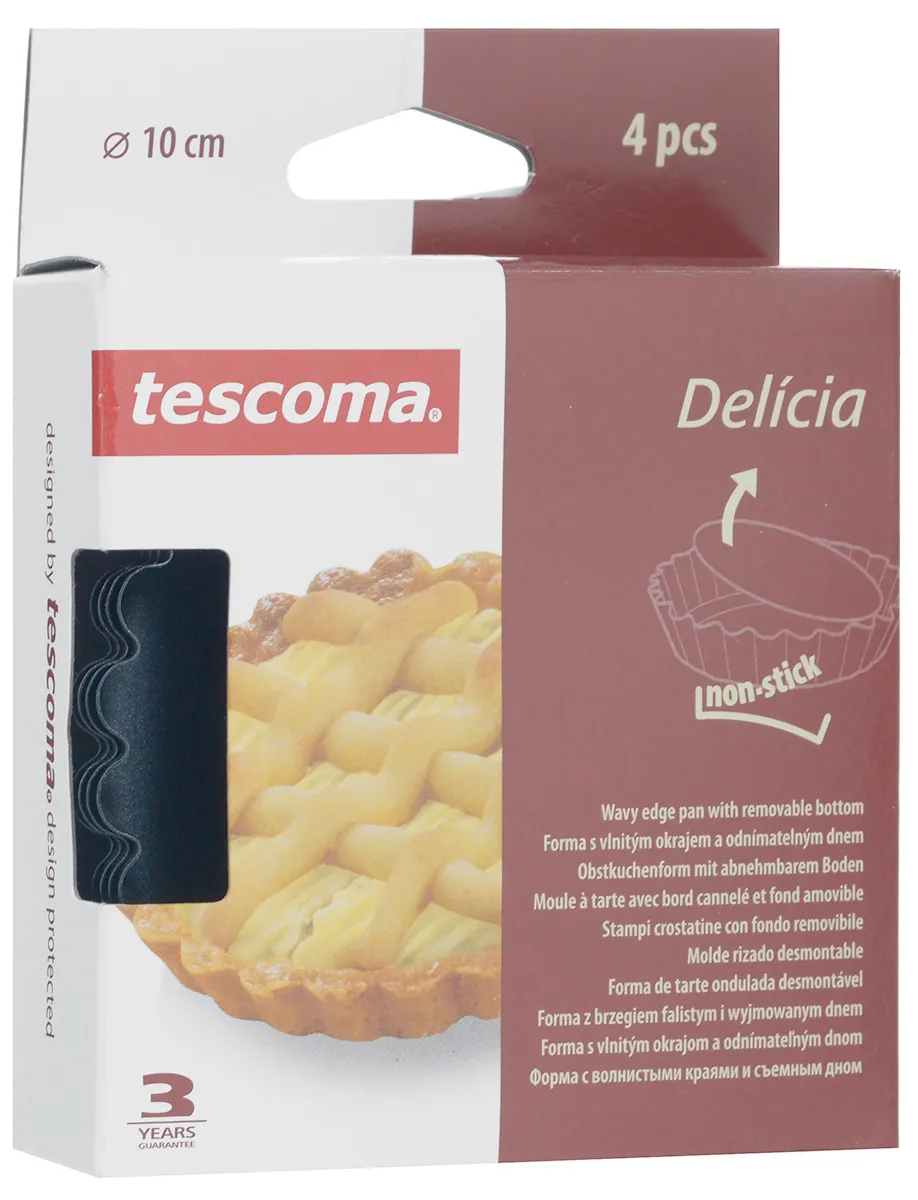 Форма для выпечки Tescoma, диаметр 10 см, 1 яч., 4 шт #1