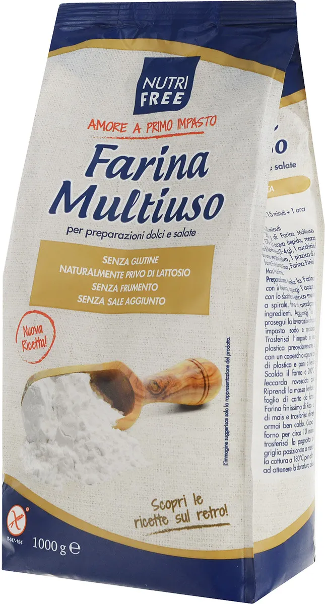 NutriFree Farina multiuso Мучная смесь универсальная, 1 кг #1