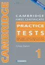 Cambridge First Certificate Practice Tests 1: Teacher's Book - Nicholas Stephens