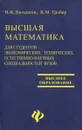 Высшая математика для студентов экономических, технических, естественно-научных специальностей вузов - Виленкин Игорь Владимирович, Гробер Владимир Михайлович