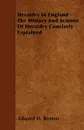 Heraldry In England - The History And Science Of Heraldry Concisely Explained - Edward H. Renton