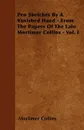 Pen Sketches By A Vanished Hand - From The Papers Of The Late Mortimer Collins - Vol. I - Mortimer Collins