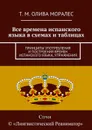 Все времена испанского языка в схемах и таблицах. Принципы употребления и построения времен испанского языка, упражнения - Олива Моралес Т. М.