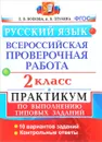 Русский язык. 2 класс. Практикум по выполнению типовых заданий - Е. В. Волкова, А. В. Птухина