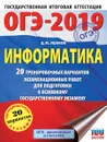 ОГЭ-2019. Информатика. 20 тренировочных вариантов экзаменационных работ для подготовки к ОГЭ - Д. М. Ушаков