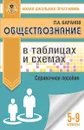 Обществознание в таблицах и схемах. 5-9 классы. Справочное пособие - П. А. Баранов