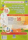 Культурно-гигиенические и трудовые навыки. Алгоритм в картинках. 3-4 лет. Алгоритм в картинках. 3-4 лет. 16 цветных иллюстраций - Е. А. Кудрявцева, М. А. Пермякова