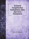 Kritisch Exegetisches Kommentar uber das neue Testament - H.A.W. Meyer