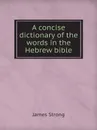 A concise dictionary of the words in the Hebrew bible - James Strong