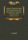 Appel.s Repertorium Zur Munzkunde Des Mittelalters Und Der Neueren Zeit. Volume 4.part 2 - J.Appel