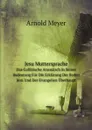 Jesu Muttersprache. Das Galilaische Aramaisch in Seiner Bedeutung Fur Die Erklarung Der Reden Jesu Und Der Evangelien Uberhaupt - Arnold Meyer