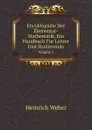 Encyklopadie Der Elementar-Mathematik. Ein Handbuch Fur Lehrer Und Studierende. Volume 3 - Heinrich Weber