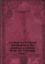 A critical and historical introduction to the canonical scriptures of the Old Testament. Volume 2 - W.M. de Wette, Theodore Parker