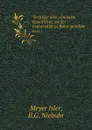 Vortrage uber romische Geschichte, an der Universitat zu Bonn gehalten. Band 1 - Meyer Isler, B.G. Niebuhr