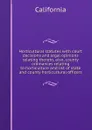 Horticultural statutes with court decisions and legal opinions relating thereto, also, county ordinances relating to horticulture and list of state and county horticultural officers. - California