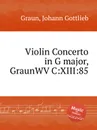 Violin Concerto in G major, GraunWV C:XIII:85 - J.G. Graun