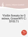 Violin Sonata in G minor, GraunWV C:XVII:71 - J.G. Graun