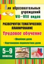 Трудовое обучение. 5-9 классы. Швейное дело. Картонажно-переплетное дело: развернутое тематическое планирование - О. В. Павлова