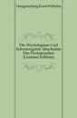 Die Wichstigsten Und Schwierigsten Abschnitte Des Pentateuches (German Edition) - Hengstenberg Ernst Wilhelm