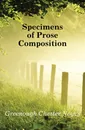 Specimens of Prose Composition - Greenough Chester Noyes