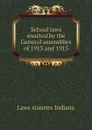 School laws enacted by the General assemblies of 1913 and 1915 - Laws statutes Indiana