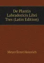 De Plantis Labradoricis Libri Tres (Latin Edition) - Meyer Ernst Heinrich