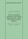 Extrait De Roland L.amoureux De Matheo Maria Boyardo, Comte De Scaniano (French Edition) - Boiardo Matteo Maria
