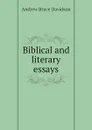 Biblical and literary essays - A.B. Davidson