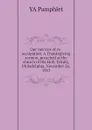 Our mercies of re-occupation. A Thanksgiving sermon, preached at the church of the Holy Trinity, Philadelphia, November 26, 1863 - YA Pamphlet