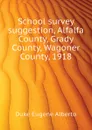 School survey suggestion, Alfalfa County, Grady County, Wagoner County, 1918 - Duke Eugene Alberto