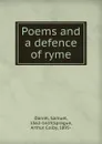 Poems and a defence of ryme - Samuel Daniel
