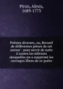 Poesies diverses - Alexis Piron